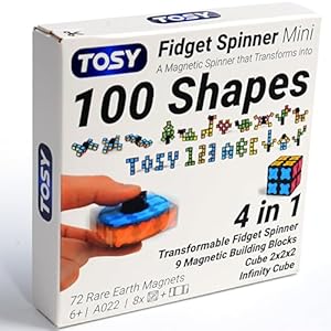 TOSY Magnet Fidget Spinner Mini 4-in-1 Spielzeug