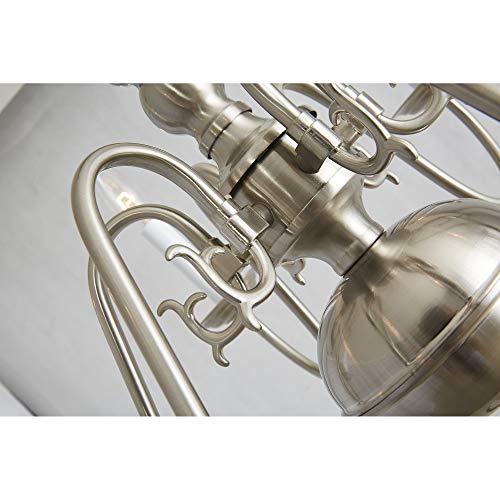 Image of Livex Lighting 5006-91 Williamsburgh 6-Light Chandelier, Brushed Nickel