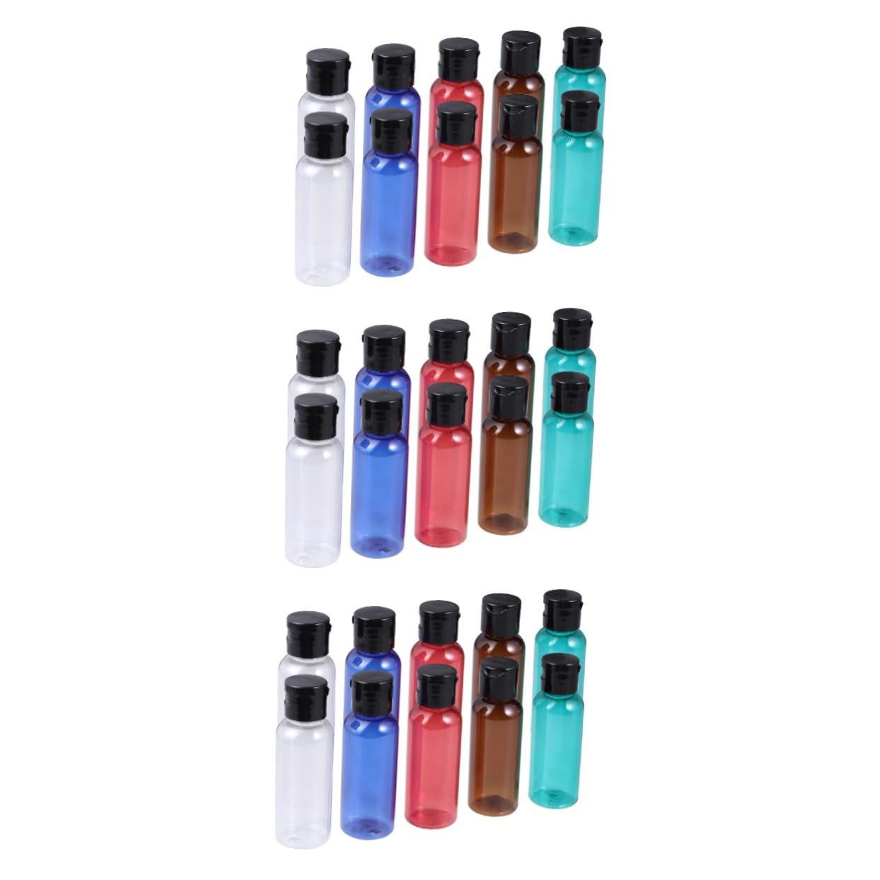 MAGICLULU 3 Set Da 50 Ml Di Bottiglie Da Viaggio Riutilizzabili 5 Opzioni Di Colore Dispenser Per Cosmetici Comprimibili 10 Pezzi * 3