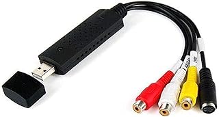 جهاز لتحويل إشارات تسجيل الفيديو بمنفذ 2.0 USB وميزة الصوت، متوافق مع أجهزة (بلاي ستيشن /اكس بوكس 360 /ايه في /نظام الفيديو المنزلي VHS /دي في دي /كاميرات المراقبة CCTV