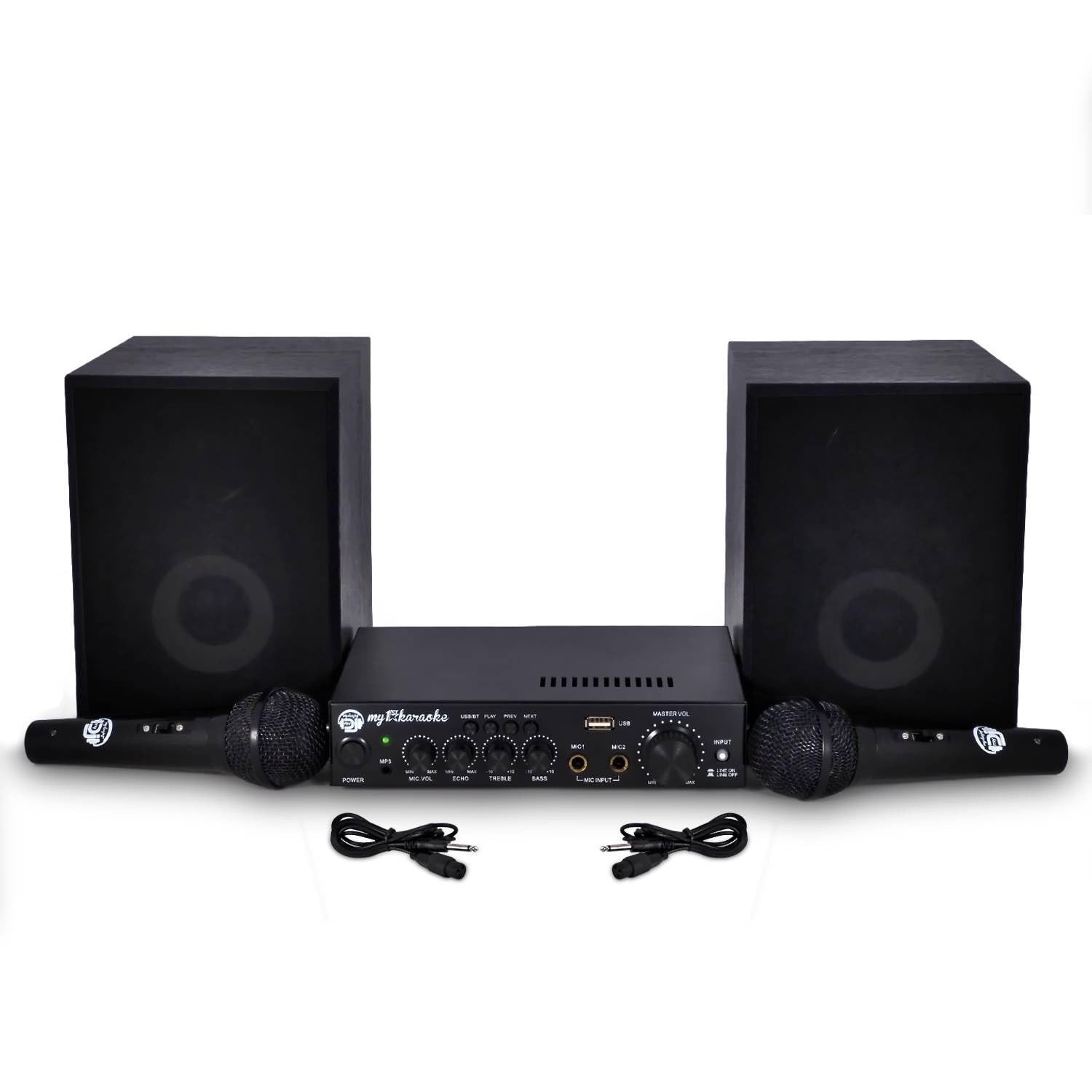 Pack My 1ST Karaoke MyDJ 2 Enceintes HiFi + 1 ampli + 2 micros