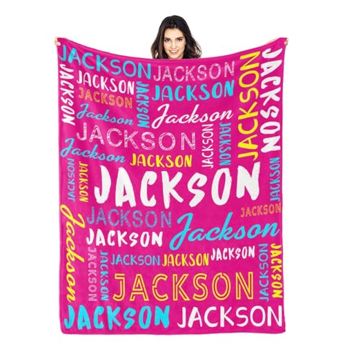 Personalized Name Blanket Customized Baby Blankets for Girls Boys Adults Monogrammed Blankets and Throws Christmas Birthday Mothers Fathers Valentines Day Gift