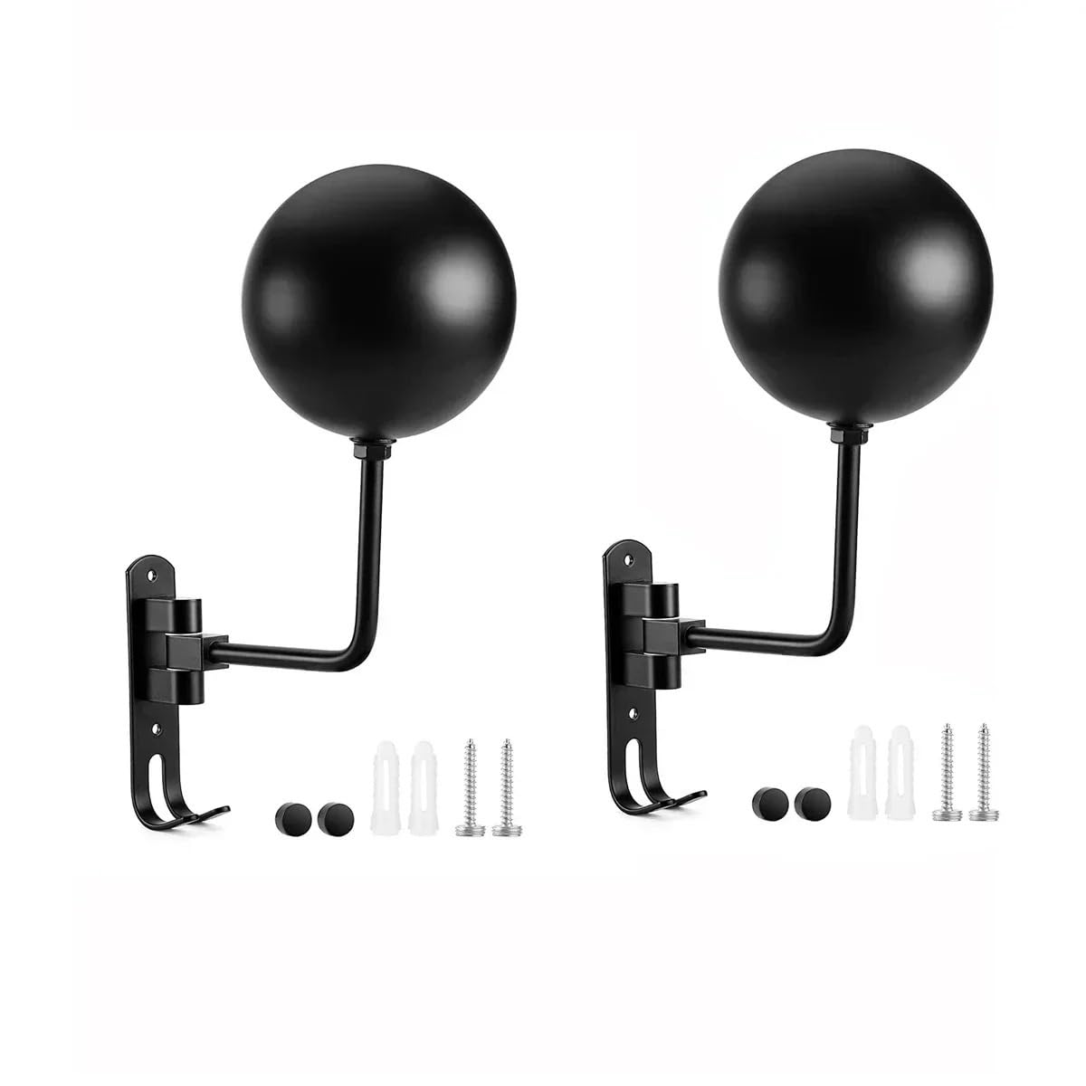 HESHUWEN Helmet Holder Motorcycle Helmet Rack Wall Mount Helmets Display Holder 180 Degree Rotation Coats Keys Jacket Hanger(2pcs Wall Hanging)