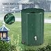 VINGLI 100 Gallon Collapsible Rain Barrel, Portable Water Storage Tank, Rainwater Collection System Downspout, Water Catcher Container with Filter Spigot Overflow Kit
