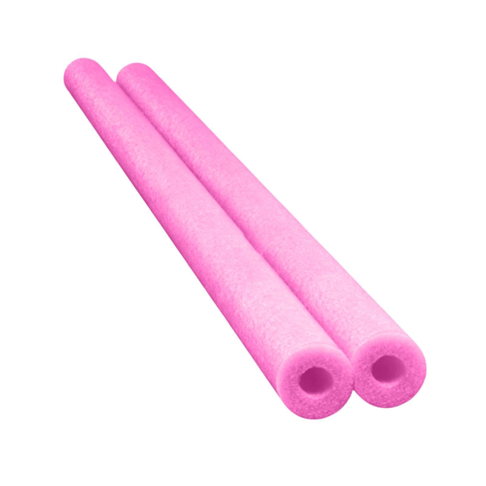 Harilla 2x Floating Pool Noodles Swimming Pool Floats,Buoyancy Swim Noodles Hollow Tubes for Activities Beginner Art Craft Backyard, pink