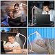 Qooltek Leselampe Klemme mit 3 Farbmodi 10 Helligkeit, Klemmlampe Bett für Schreibtisch Nachttisch, 5W USB Schreibtischlampe mit flexiblem Arm, Pink