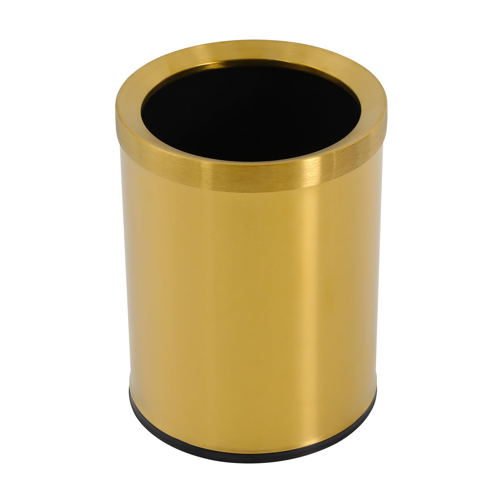 WooDerson Pattumiera in acciaio inox 201, per bidoni della spazzatura, aperto, pratico cestino senza coperchio, per interni e (oro)