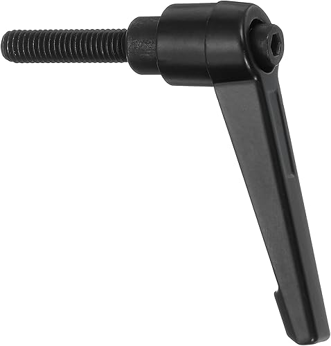 Miniatura 192 de uxcell Perillas ajustables M8 x 3.150 in, rosca macho, botón de trinquete, bloqueo rápido, perno giratorio para maquinaria de torno, color negro