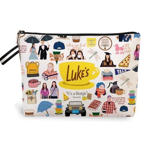 TV Show Gift Makeup Bag, Gilmore Inspired Cosmetic Bag Luke's Fans Gift Makeup Zipper Pouch Bag, Luke's Fan Gift for Women Female Best Friends Women Birthday Graduation Christmas