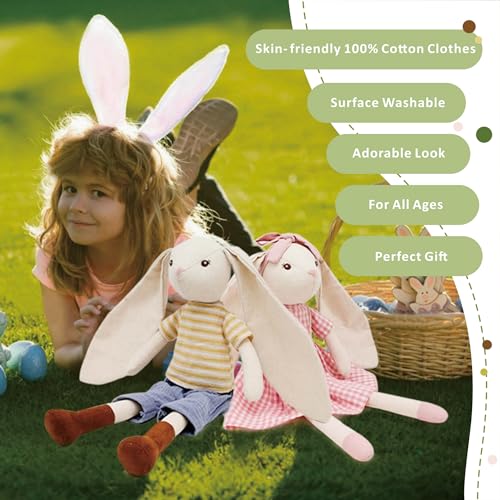 15bunnystuffedanimalforgirlsplushtoydollwearingpinkplaiddresscutedollsetdressupfor345yearoldgirlgiftforlittlegirlbirthdayeasterchristmas Urban Country Home Decor 15 bunny stuffed animal for girls plush toy doll wearing pink plaid dresscute doll set dress up for 3 4 5 year old girl gift for little girl birthday easterchristmas urban country home decor