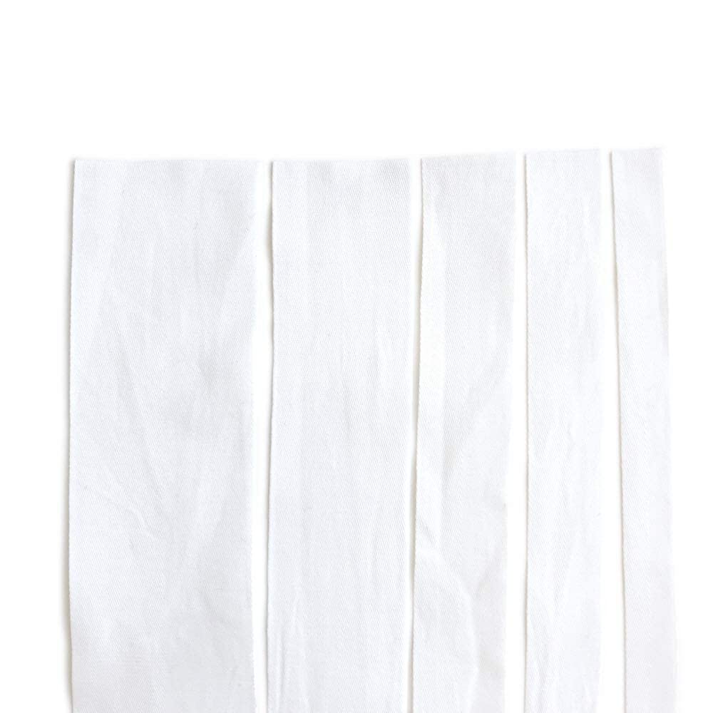 Over Kleshas Cinta de sarga de algodón suave y fina (blanquecino, 1 pulgada)