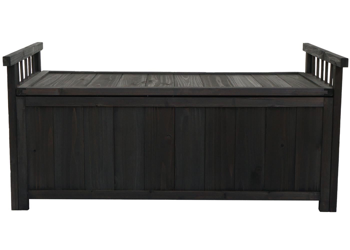 Mendler Cassapanca HWC-O13, contenitore per cuscini panca da giardino, legno di abete MVG 53x108x60cm - antracite