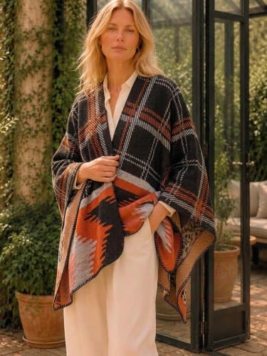 Image of Breezy Lane Shawl Wraps for Women Ponchos Ruana Wraps Cardigan