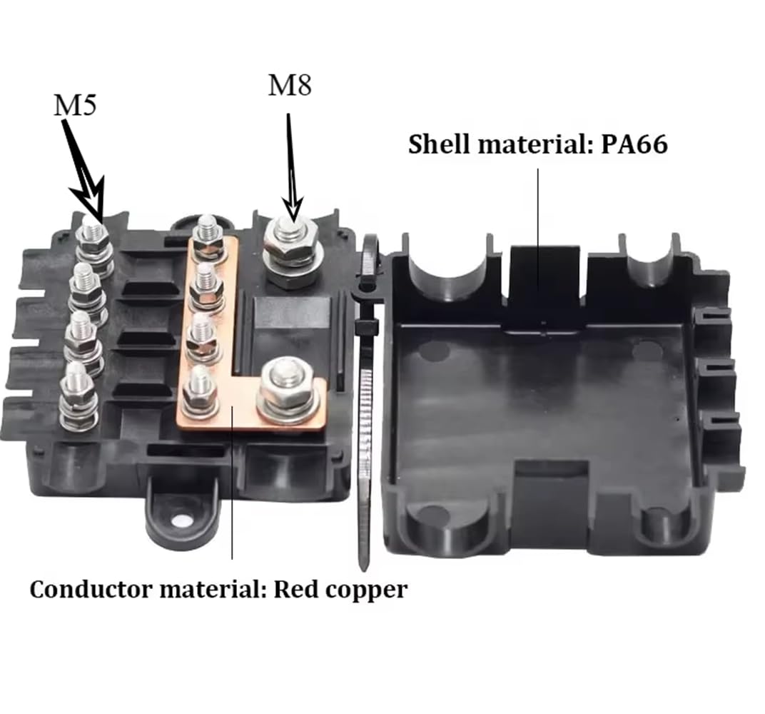 Scatola A 5 Vie M8 M5 Midi Mega Mini Mini Fusibile per Fusibile 12V 36V per Cavaliere Marine Ecavatore Forklift Crane