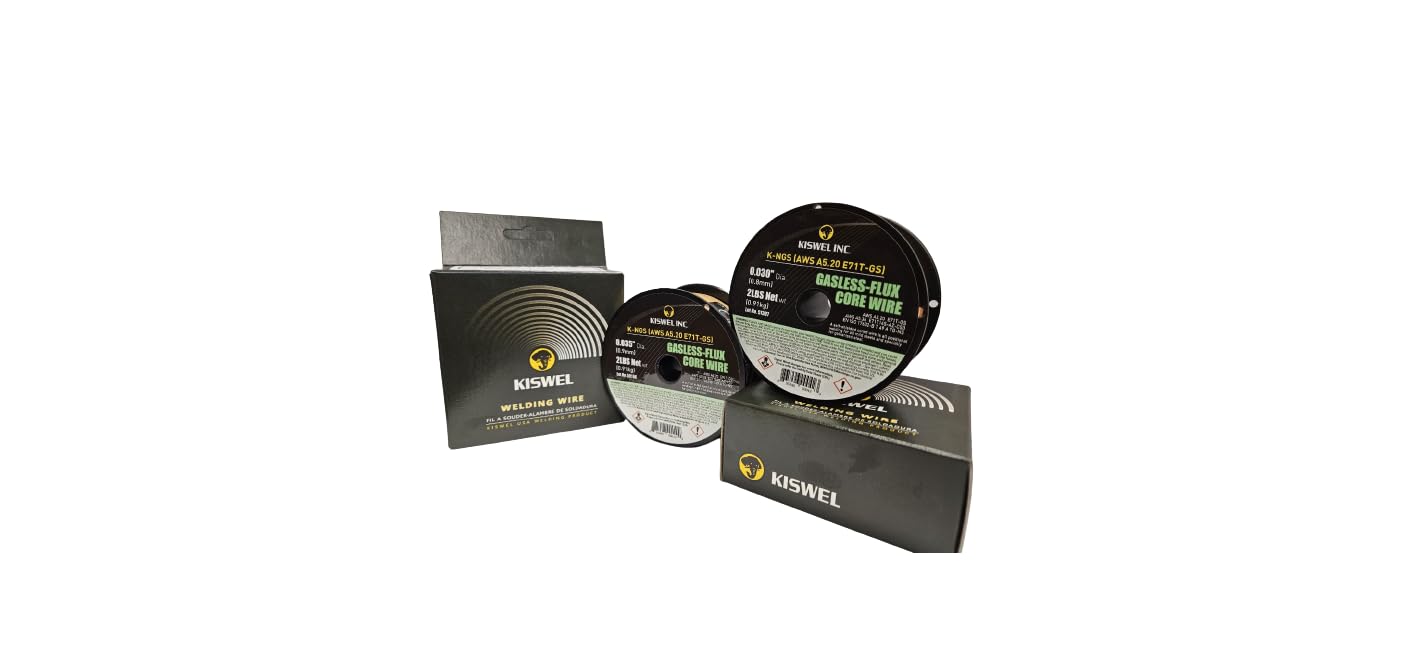 (Processed in USA) E-71TGS K-NGS 0.030in. Dia 2lb Gasless-Flux Core Wire Welding wire (2 rolls)