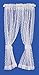 Melody Jane Dollhouse White Sheer Curtains Net Lace Drapes Miniature 1:12 Window Accessory
