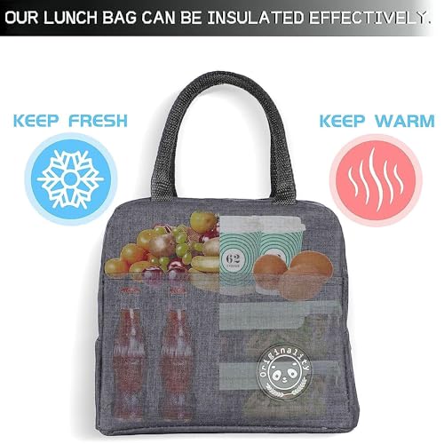 Image of Milton Lunch Box Bag | Waterproof & Leakproof Lunch Tote Organizer | Reusable Insulated Tiffin Bag for Men & Women | Perfect for Office, School, College & Travel - Grey
