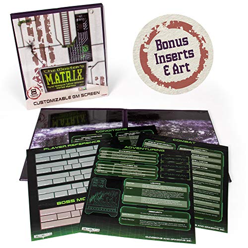 Stratagem The Master's Tome 4-Panel Customizable Gm Screen With Free Inserts – Dry Erase, Dungeon & Game Master Accessory For Tabletop Rpg Campaigns (Sci-Fi Purple) #TOP6