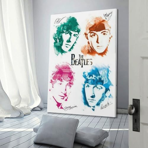 SHUPSY Poster décoratif sur toile The Beatles – Impression d’art moderne pour chambre à coucher – 50 x 75 cm - Les Beatles, Paul McCartney, John Lennon, RIngo Starr, George Harrison SHUPSY Poster décoratif sur toile The Beatles - Impression d'art moderne pour chambre à coucher - 50 x 75 cm – Image 4