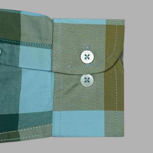 Image of GHPC 100% Cotton Big /Buffalo Checks Full Sleeves Regular Fit Formal Shirt for Men