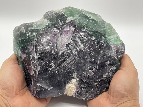 Image of Jumbo Rainbow Fluorite Rough Stones, Natural Rainbow Fluorite, Raw Fluorite Crystals (3-4 lbs)