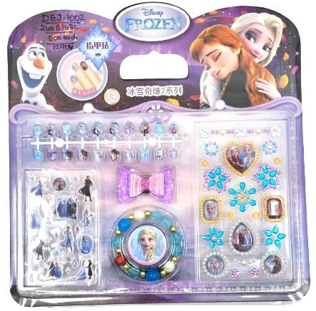 MPS My Party Suppliers Gift Set for Girls, Frozen Theme Gift Item, Frozen Anna Fake Nails Bracelet Hair tie for Kids, Complete Beauty Set, Return Gift for Girls, Frozen Princess Gift Ideas for Girls (B0DH4S6S9P) Amazon Price History, Amazon Price Tracker