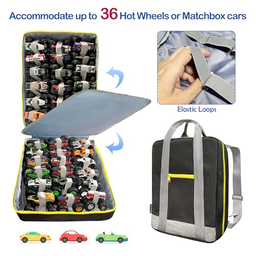 Monster Trucks Storage Backpack,Versatile Backpack and Carrying Case with Front Compartment and 2 Storage Pages for 36 Monster Trucks - Ultimate Monster Trucks Holder, Organizer by KISLANE - Image 2