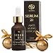 Anti Aging Face Oil Serum- Antioxidant Collagen Boosting Facial Oil-21 Natural Ingredients (Vit C,E,Peptides & Squalane).Wrinkle Repair for Woman,Men-Brightens & Tightens Skin. Unique Gift Idea