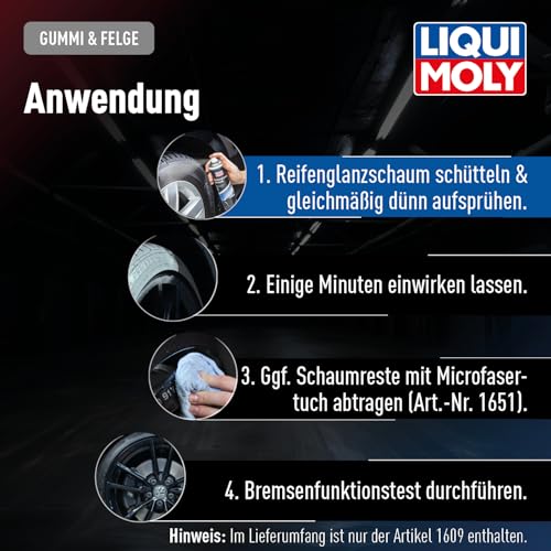 LIQUI MOLY Reifenglanzschaum | 400 ml | Autopflege | Lackpflege | Art.-Nr.: 1609 – Ansicht 5