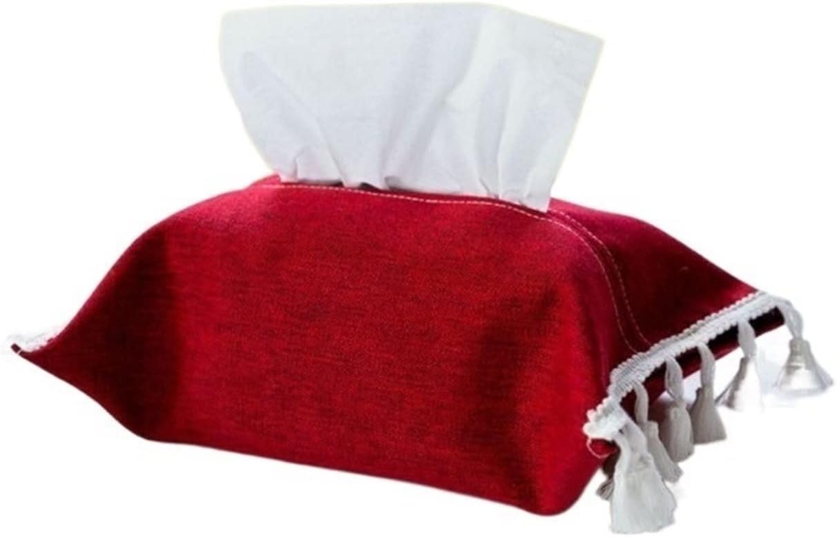 UTOYA Tissue Holder Fabric Tissue Box Cover Napkin Holder Pumping Napkin Cover Paper Box For Kitchen Car Offices Bar Toilet Tissue Case Container (Color : Dark blue)