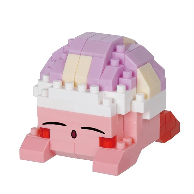 Bandai - Nanoblock Kirby Sleep, Kit de Mini Bloques de construcción, maqueta 3D de Kirby durmiendo, optimo para Regalo - NBCC161