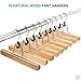 ZOBER High-Grade Wooden Pants Hangers with Clips 10 Pack Non Slip Skirt Hangers, Smooth Finish Solid Wood Jeans/Slack Hanger with 360° Swivel Hook - Pants Clip Hangers for Skirts