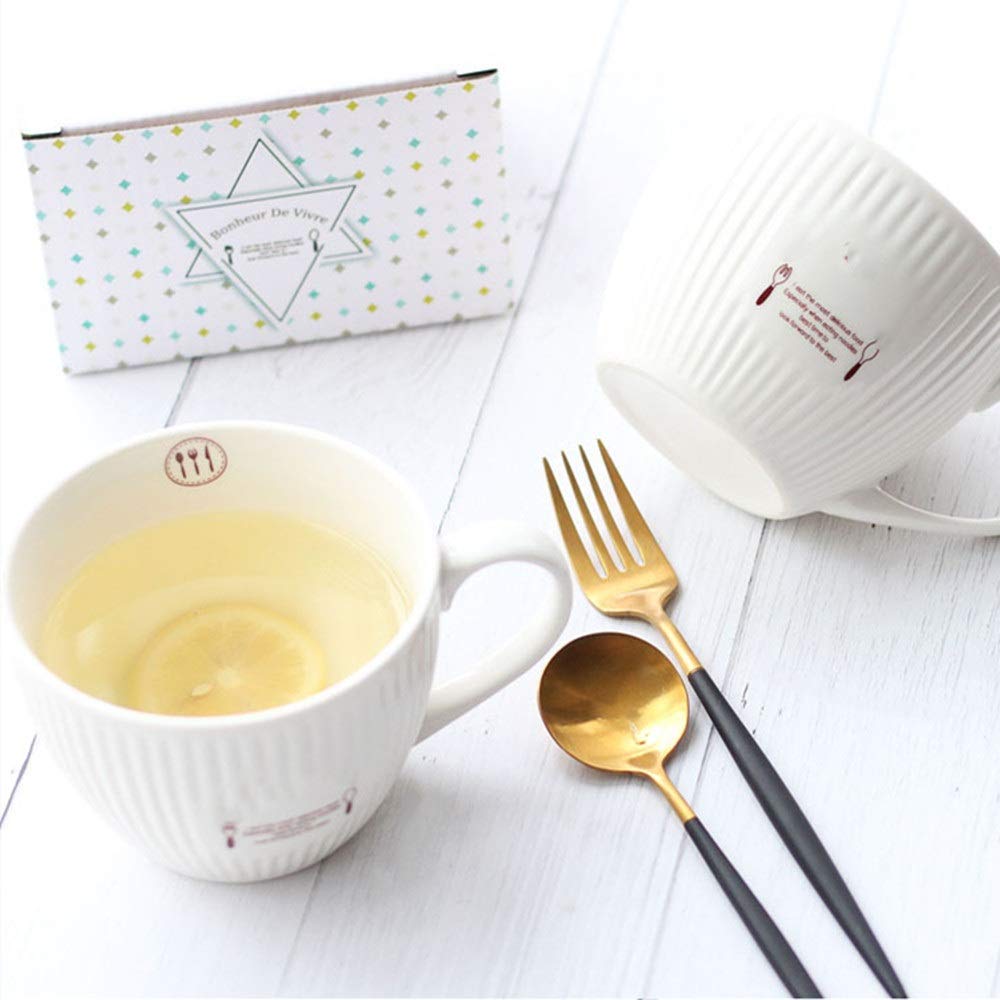 Tazza in Ceramica Retrò Colazione Francese Tazza Di Ceramica Grande Capacità 600 Ml Regalo Perfetto For Le Vacanze per L'uso Quotidiano