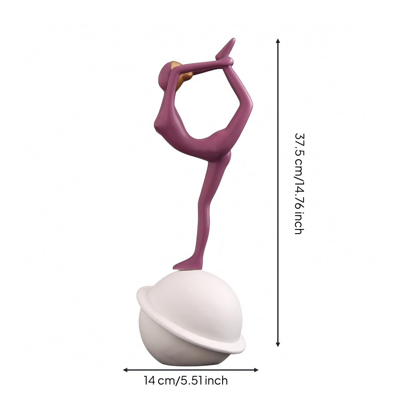 Scultura Decorativa a Tema Meditazione |, Figurina Femminile Posizione Meditazione, Idea Regalo, Ornamento da Tavolo, per Comodino, Soggiorno, Stile E