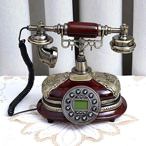 Teléfono fijo vintage Zerone estilo europeo clásico miniatura 5