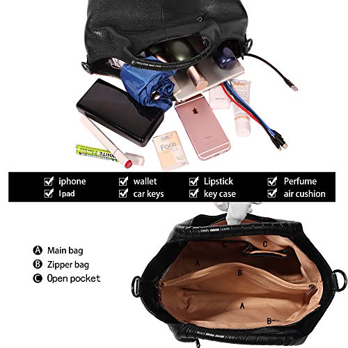 Queenoris Soft Leather Purses And Handbags For Women, Medium Shoulder Bags Organizer Top Handle Satchel #TOP3