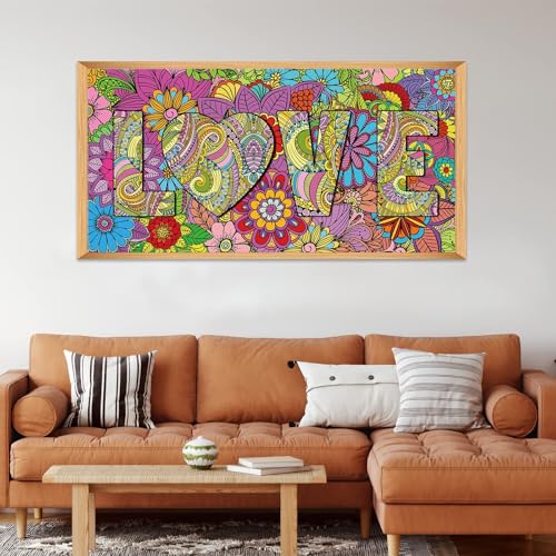 Giant Mandala Coloring Posters 50" x 25" Jumbo Love Mandala Coloring Posters for Kids Teens Adults Large Mandala Coloring Tablecloth Huge Art Craft Activity for Home Classroom Party Supplies Favor by Tevxj - Image 6