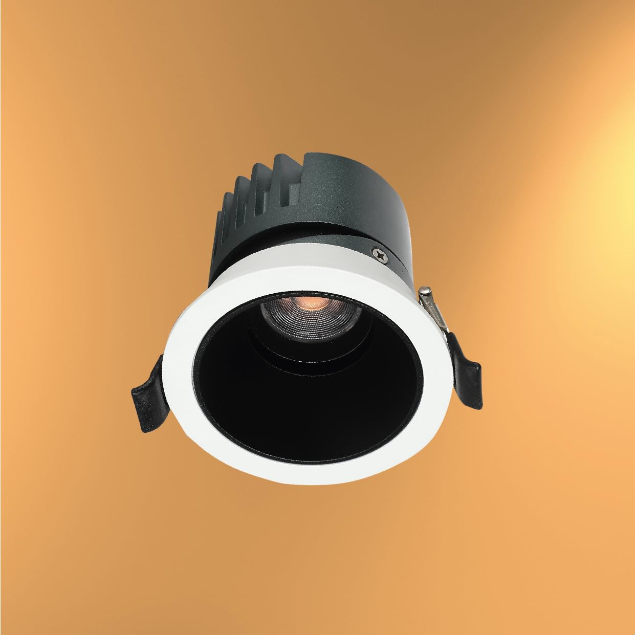 Tekled White-Black Myhome Elite Adjustable Recessed Cob Led Downlight | 10W 3000K | Recessed Lighting Housing & Trim Kits Anti-Glare Downlight | For Living Spaces Offices | 3000K- (Built-In Led)