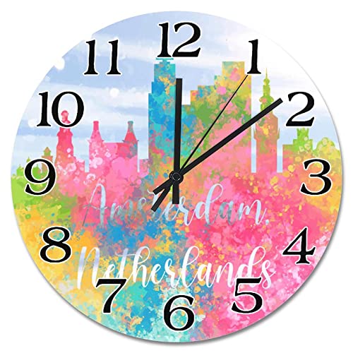 Horloge murale Amsterdam résout le vide mural des grands salons