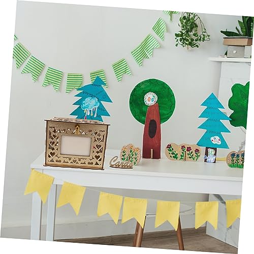 Caja de madera para bodas PRETYZOOM con luces para decorar tu mesa de recepción 4