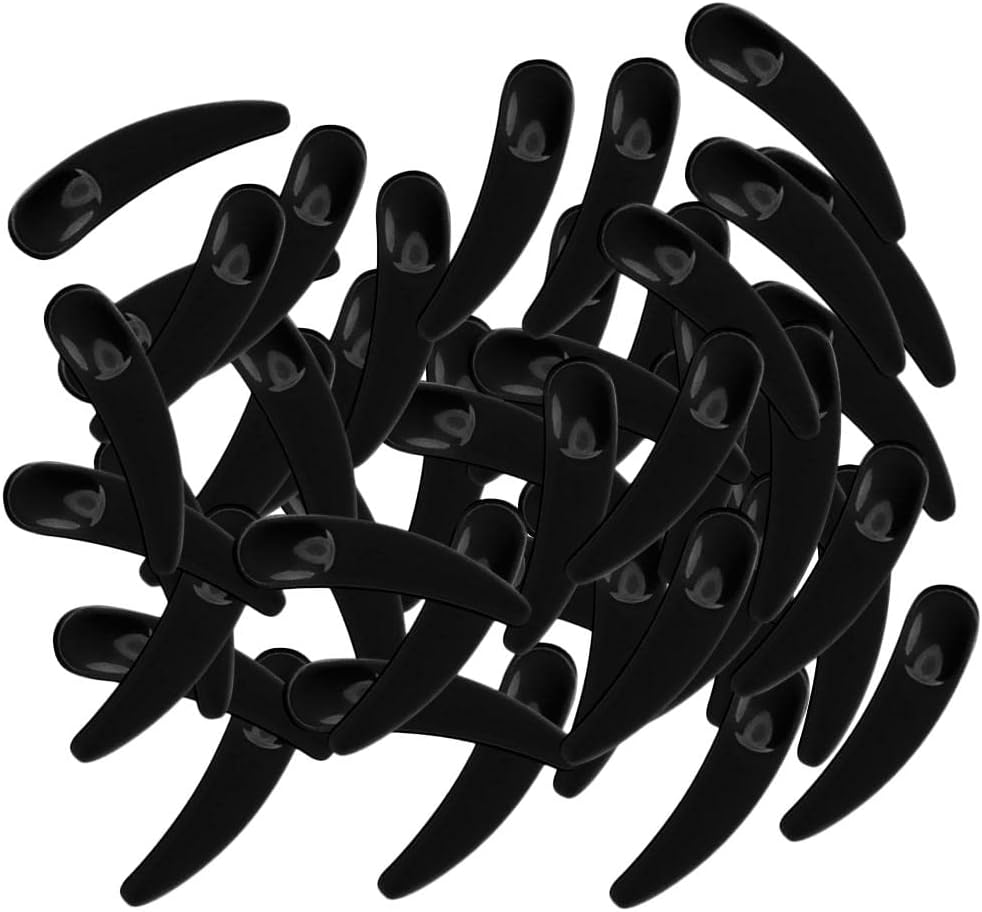 VELURA SYDL 100Pcs Mini Cosmetic Spatula Mixing Sampling Facial Cream Mask Spoon Black| Makeup Tools & Accessories |Health & Beauty