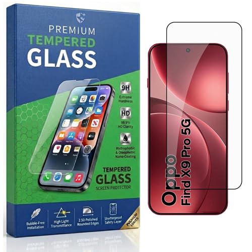 Image of Tempered Glass Compatible With Oppo Find X9 Pro 5G 6.78 | 9H Hardness | HD Clarity | Anti-Fingerprint | High Touch Sensitivity | Premium Screen Protector Guard