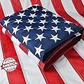 2x3 American Flag Outdoor Heavy Duty, 100% Made in USA, US Flag 2x3 ft, USA Flag with Embroidered Stars and Sewn Stripes Brass Grommets