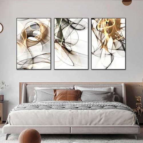 Affiche moderne style simple jaune et noir pour décoration intérieure de chambre