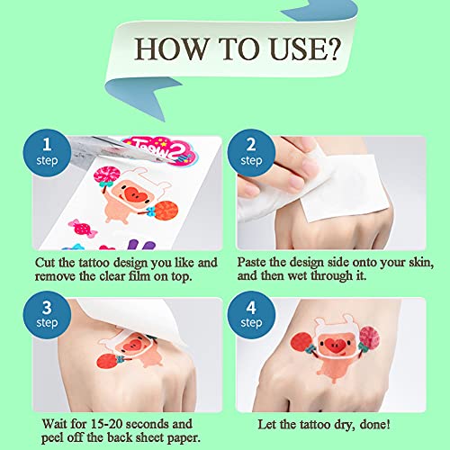 Db11 Shark Temporary Tattoos For Kids Boys & Girls Birthday Party Supplies 14 Sheets, Aniuvot Cute Cartoon Ocean Under The Sea Characters Waterproof Body Stickers Baby Shower Favor Gift Bag Filler, M #TOP6