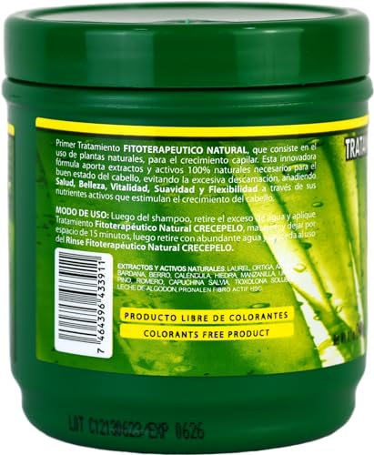 BOE Crece Pelo Natural Phitoterapeutic Treatment for Capillar Growth 8oz