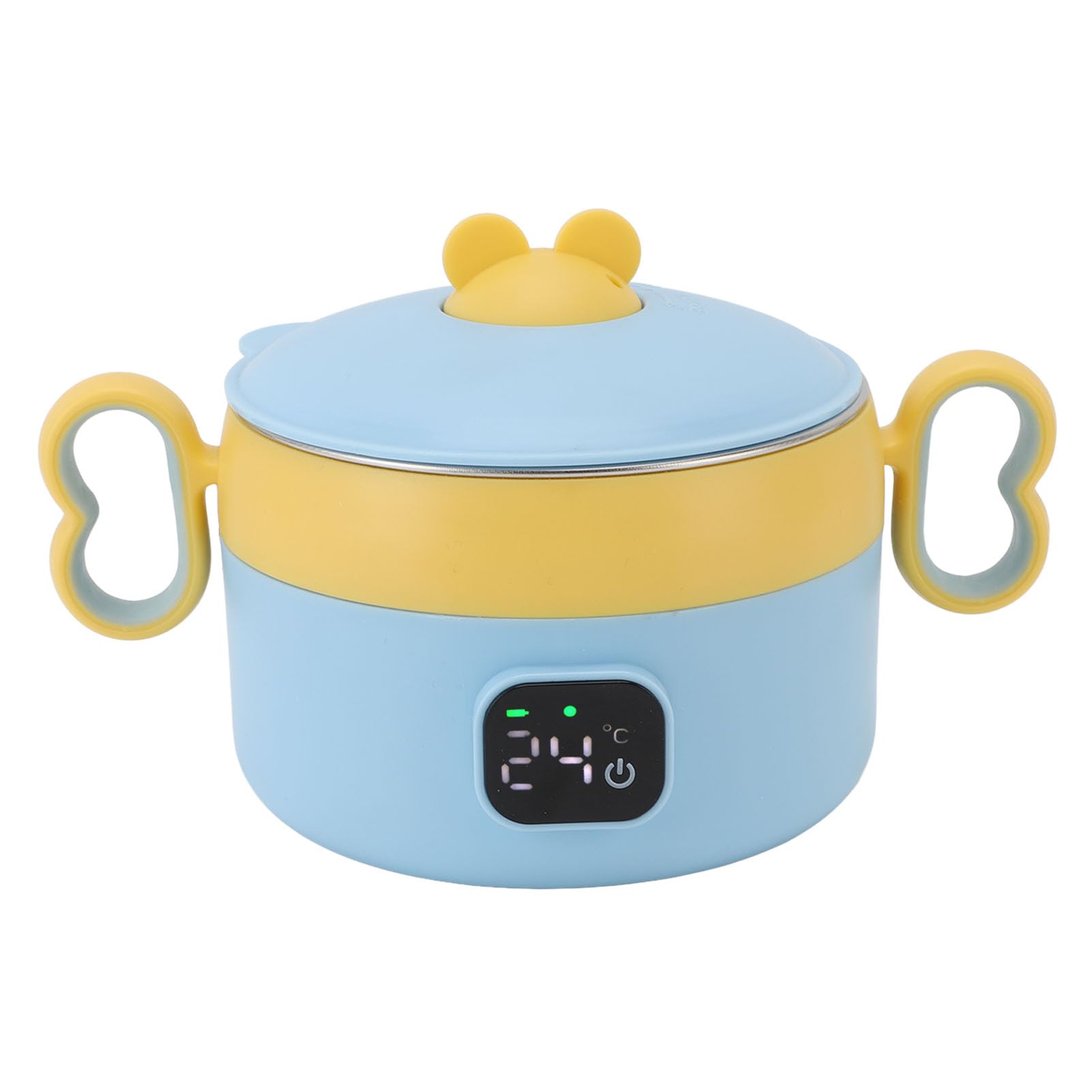 Ciotola scaldavivande elettrica per bambini, scatola da pranzo elettrica a temperatura costante in acciaio inossidabile, scatola da pranzo scaldavivande per viaggi a casa