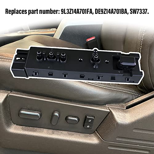 Power Seat Switch Front Right Passenger Side Fits For 2006-2019 Ford 2006-2019 Lincoln 2006-2011 Mercury Replaces 9L3Z14A701Fa De9Z14A701Ba Sw7337 #TOP3