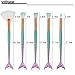 Mermaid Makeup Brushes Set 11pcs 3D Mermaid Makeup Brush Cosmetic Brushes Eyeshadow Eyeliner Blush Brushes