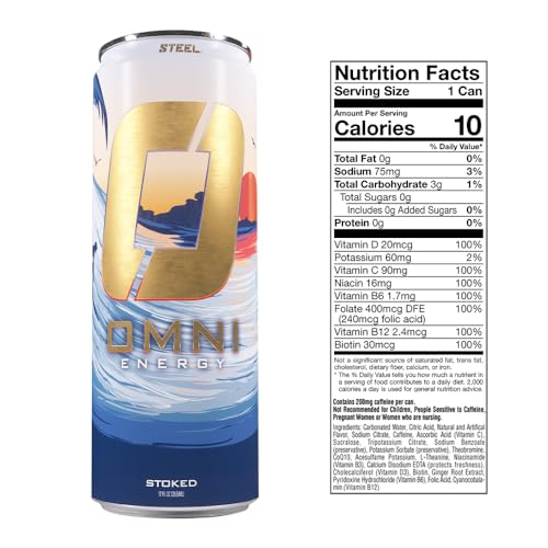 Steel Supplements Omni Energy Drink Variety 12 Oz (Pack Of 12) | Contains 200Mg Natural Caffeine, B Vitamins thumb #3